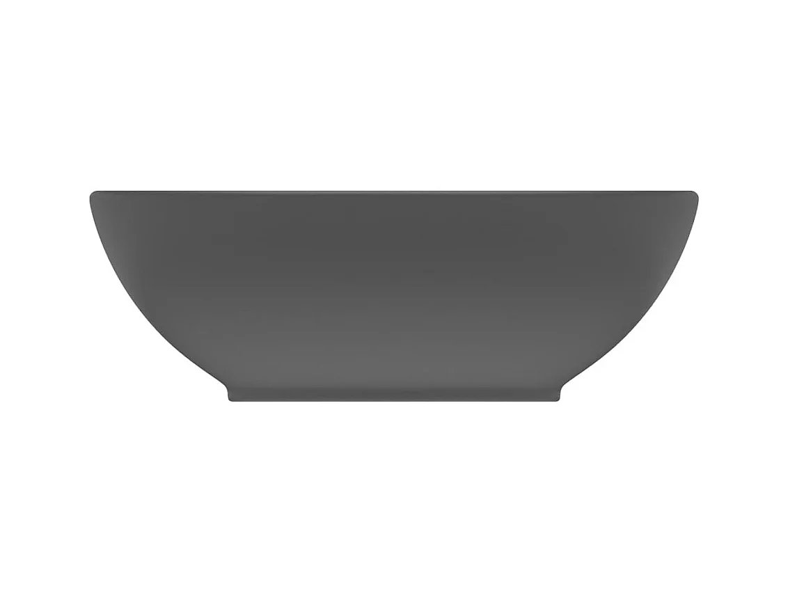 Lavabo ovalado de lujo Gris oscuro mate 40x33 cm Cerámica