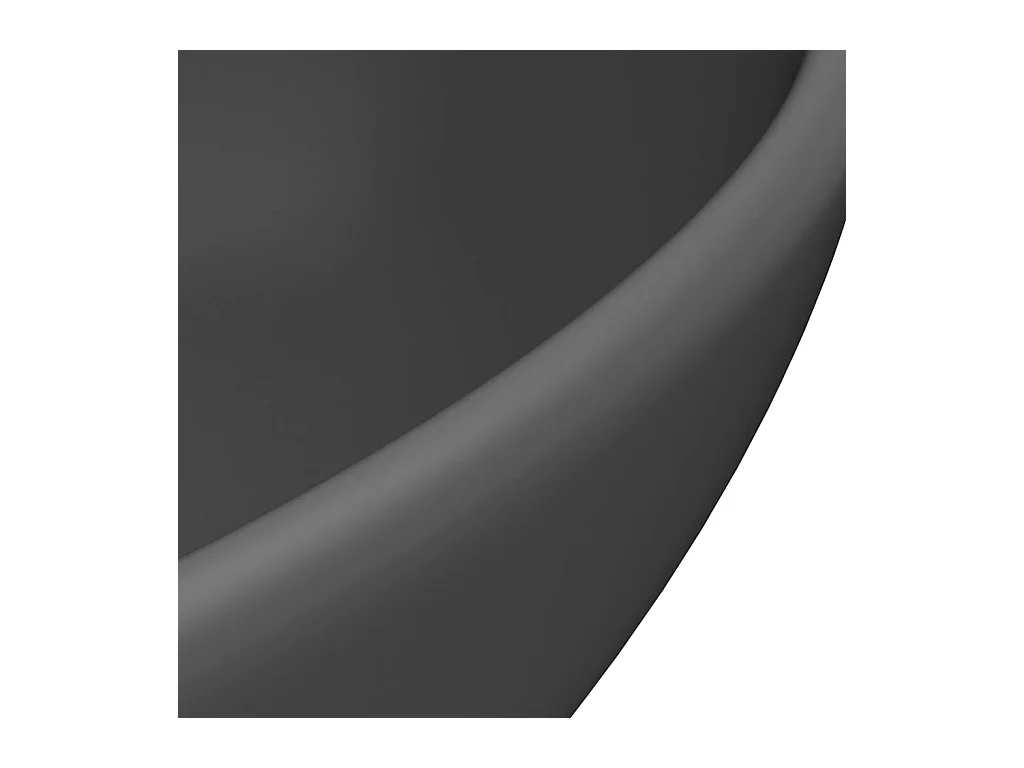 Lavabo ovalado de lujo Gris oscuro mate 40x33 cm Cerámica