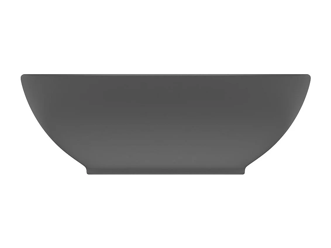 Lavabo ovalado de lujo Gris oscuro mate 40x33 cm Cerámica