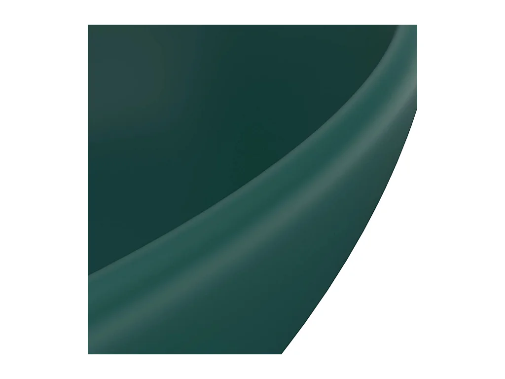 Luxe ovale wastafel Donkergroen mat 40x33 cm Keramiek