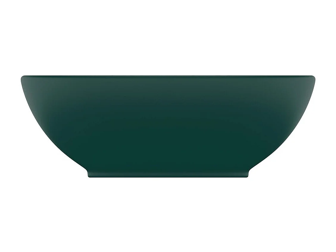 Lavabo ovale de luxe Vert foncé mat 40x33 cm Céramique