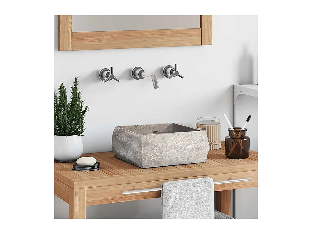 Lavabo Gris 30x30x13 cm Marbre