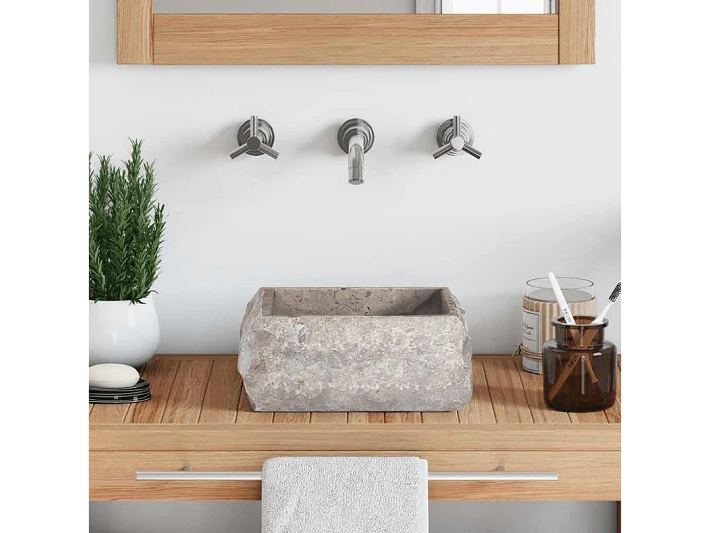 Lavabo Gris 30x30x13 cm Marbre