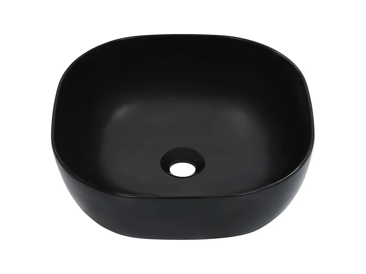 Lavabo 42,5x42,5x14,5 cm Céramique Noir