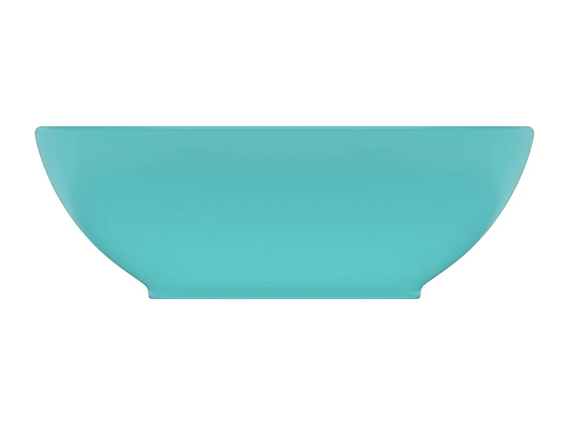 Lavabo ovalado de lujo Verde claro mate 40x33 cm Cerámica