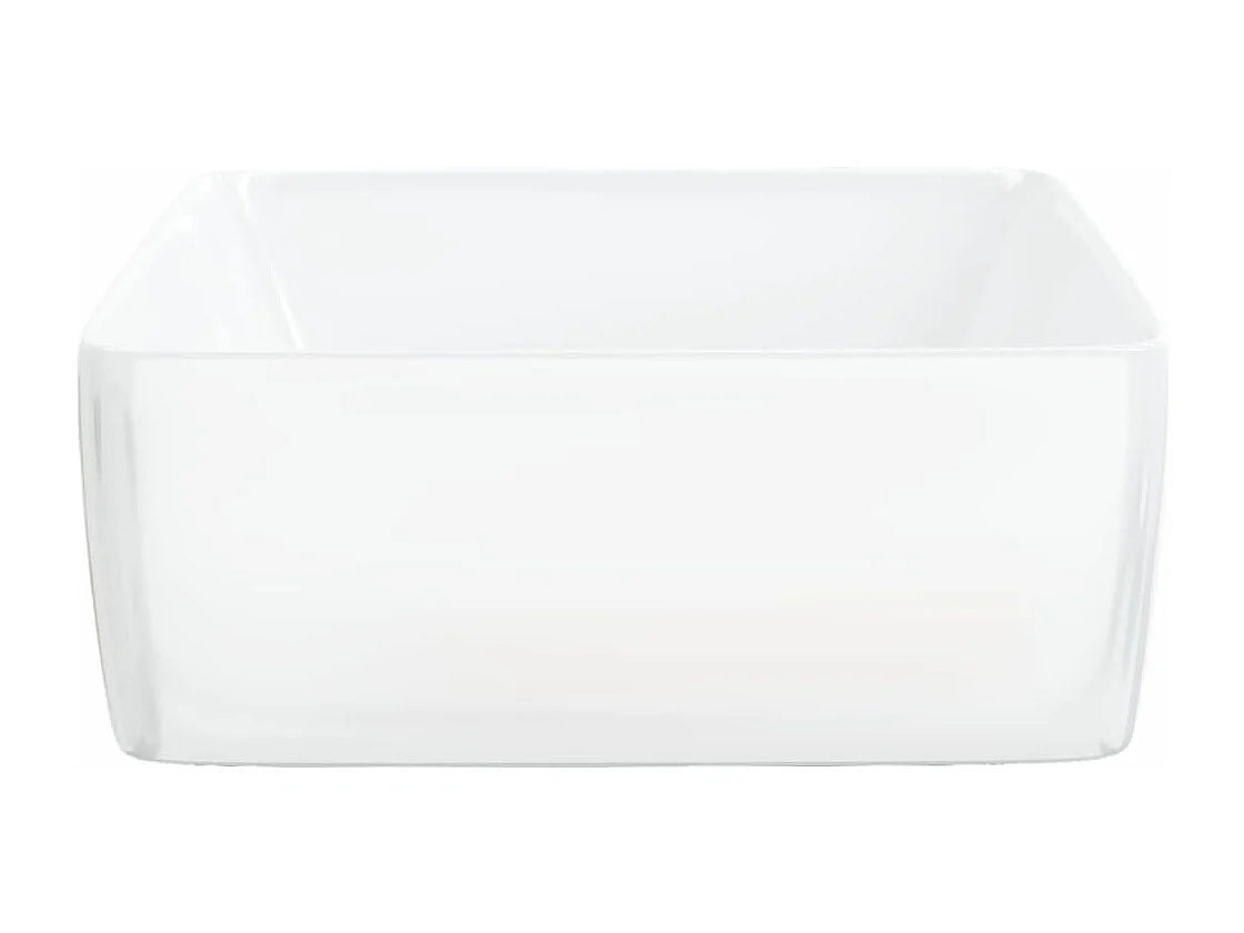 Lavabo bianco 48x37x13 cm rettangolare in ceramica