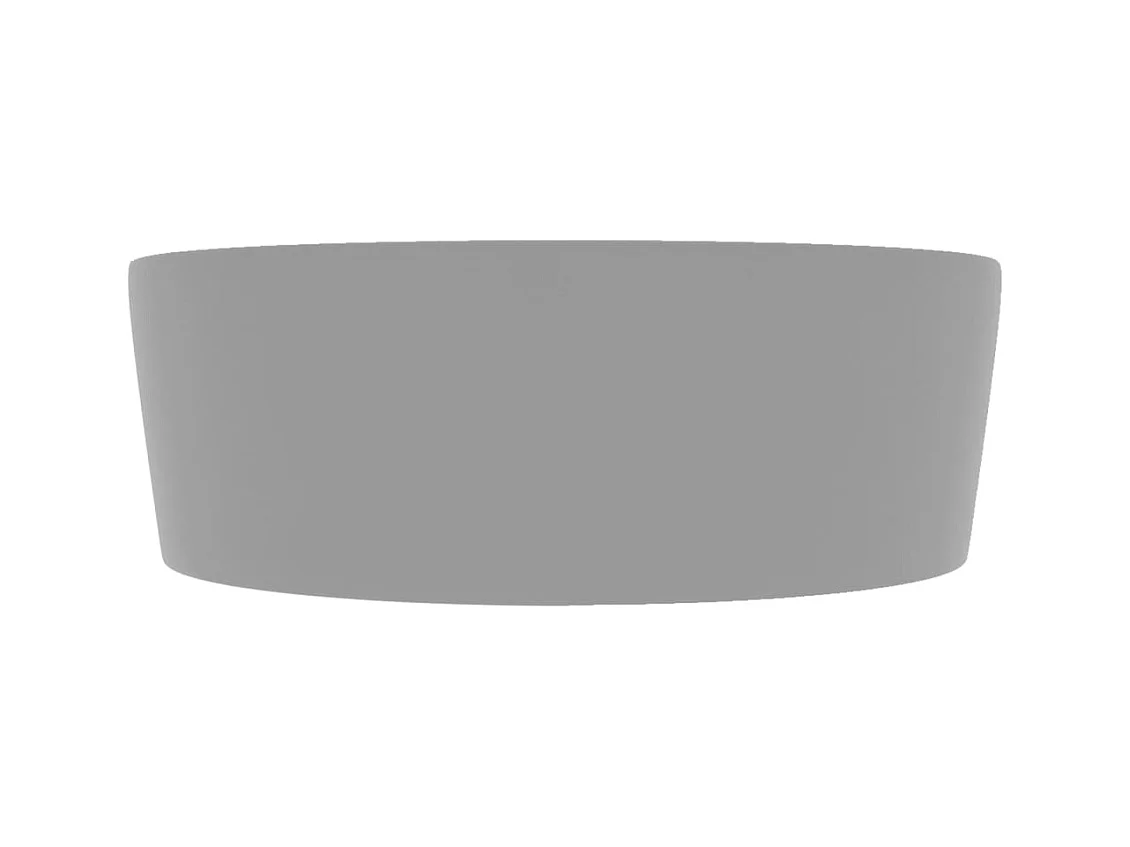 Luxe wastafel met overloop Lichtgrijs mat 36x13cm Keramiek