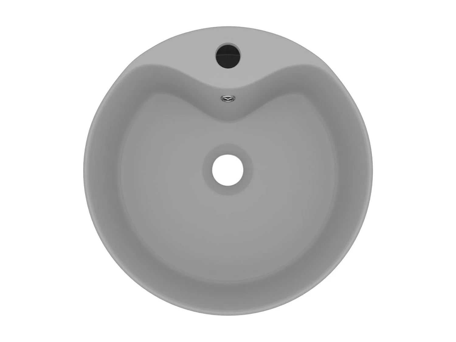 Lavabo de lujo con rebosadero Gris claro mate 36x13cm Cerámica