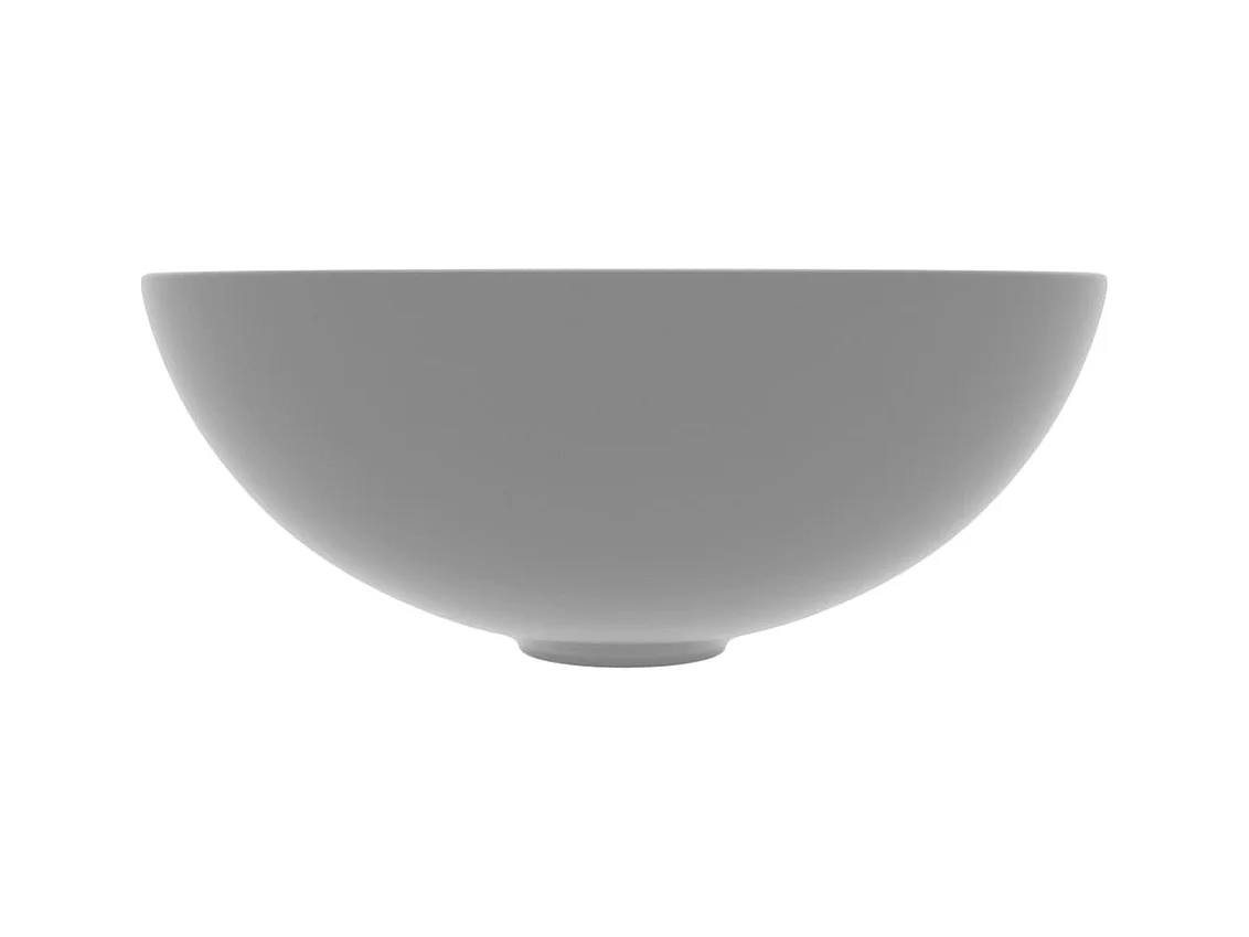 Lichtgrijze keramische ronde wastafel