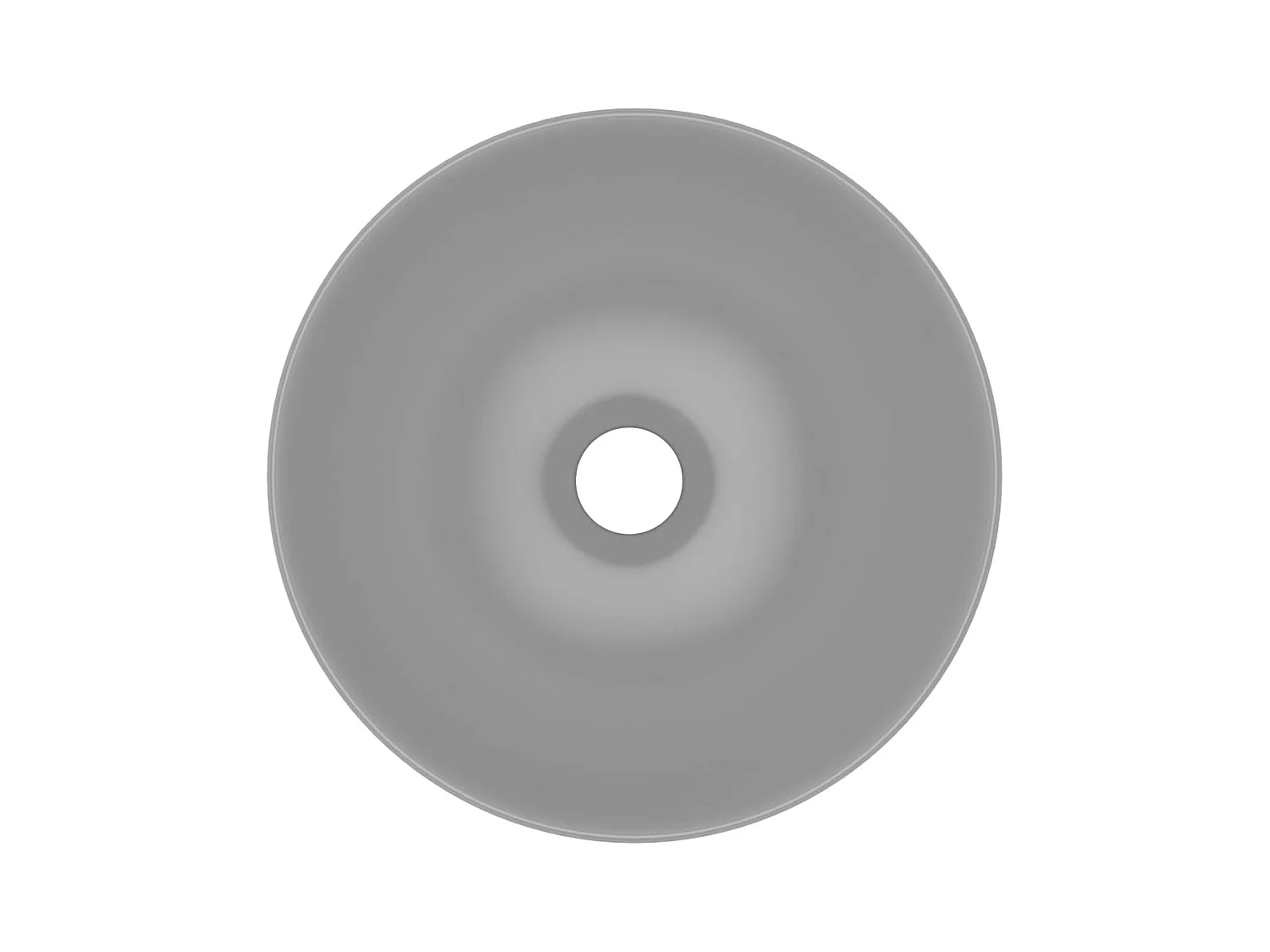 Lichtgrijze keramische ronde wastafel