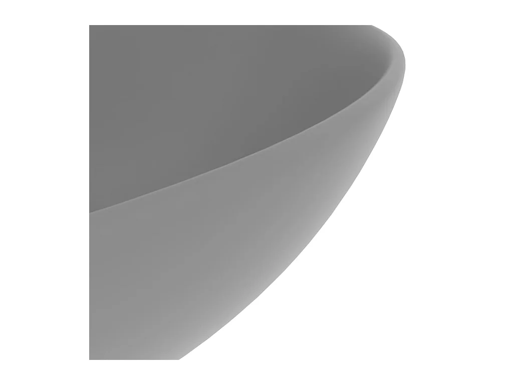 Lichtgrijze keramische ronde wastafel