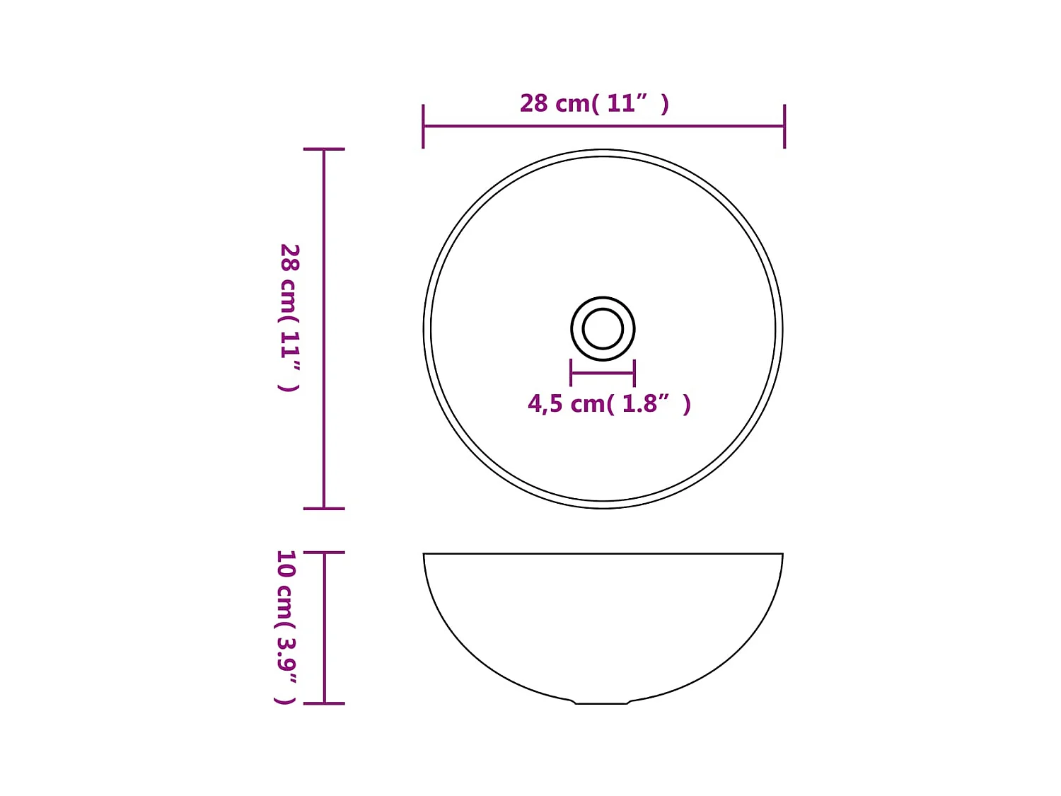 Lichtgrijze keramische ronde wastafel