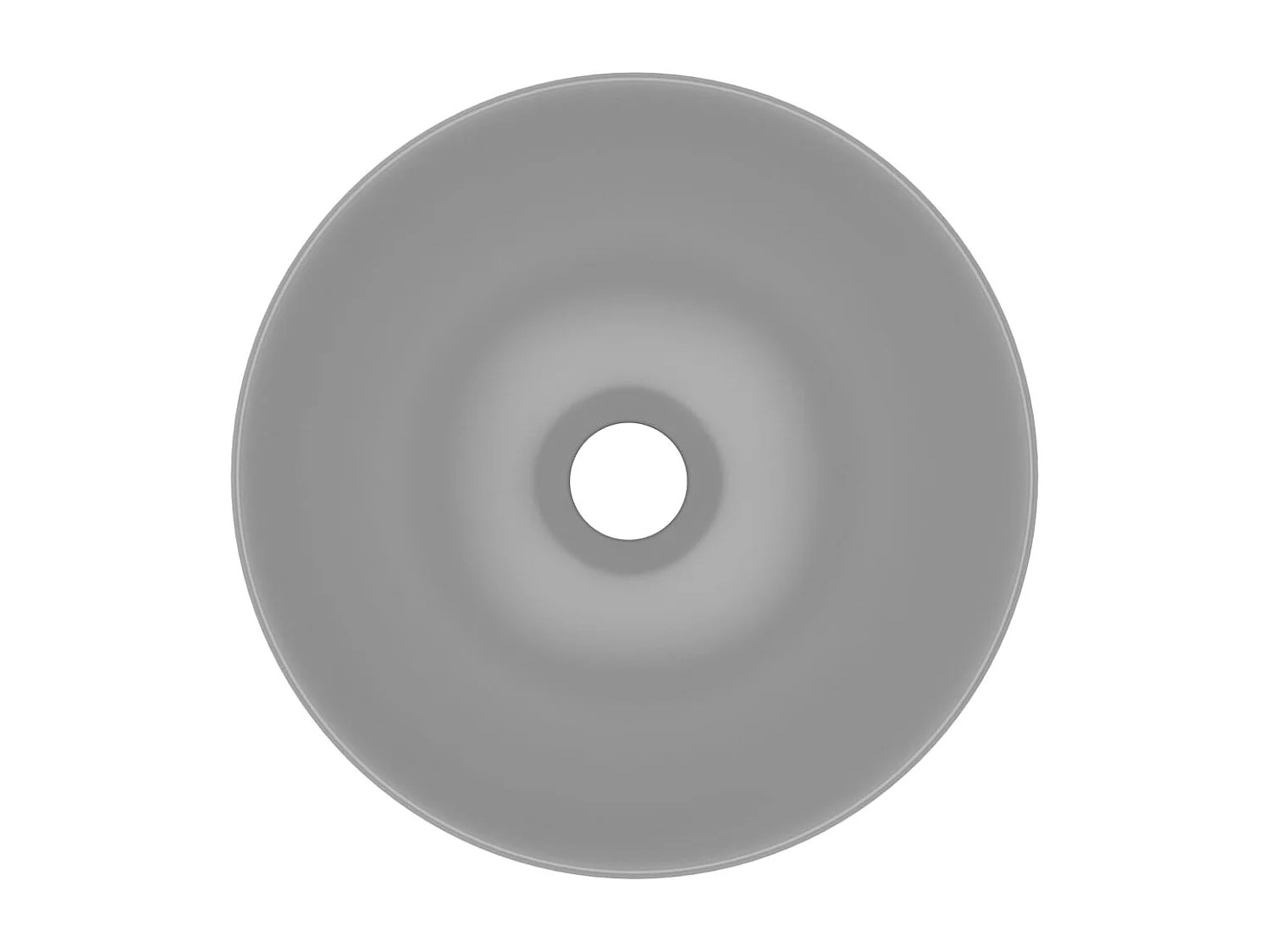 Lavabo de baño redondo de cerámica gris claro