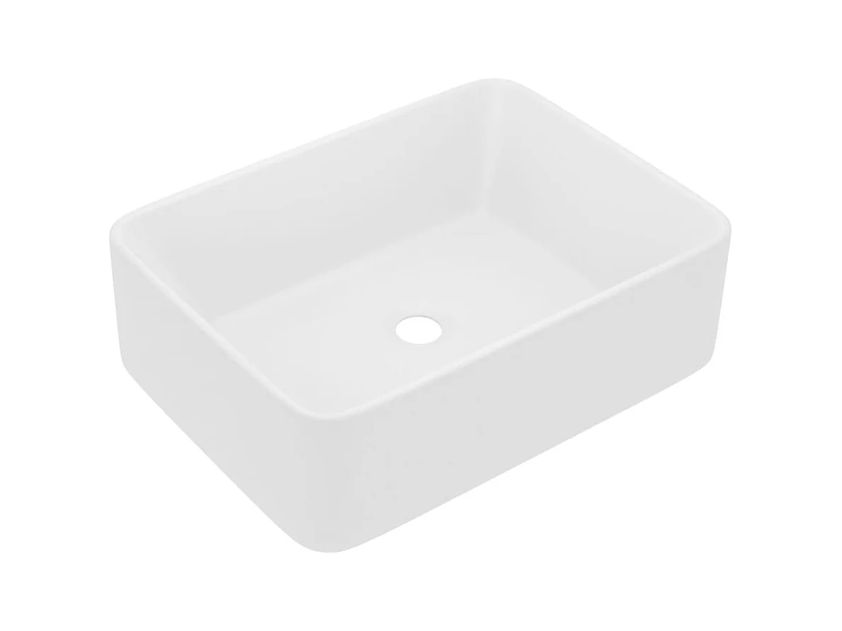 Lavabo de lujo Blanco mate 41x30x12 cm Cerámica