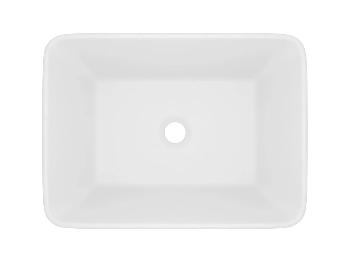 Lavabo de lujo Blanco mate 41x30x12 cm Cerámica