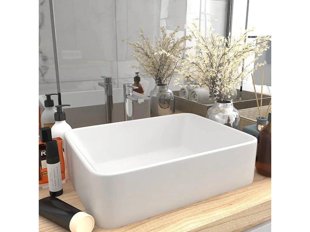 Lavabo di lusso Bianco opaco 41x30x12 cm Ceramica