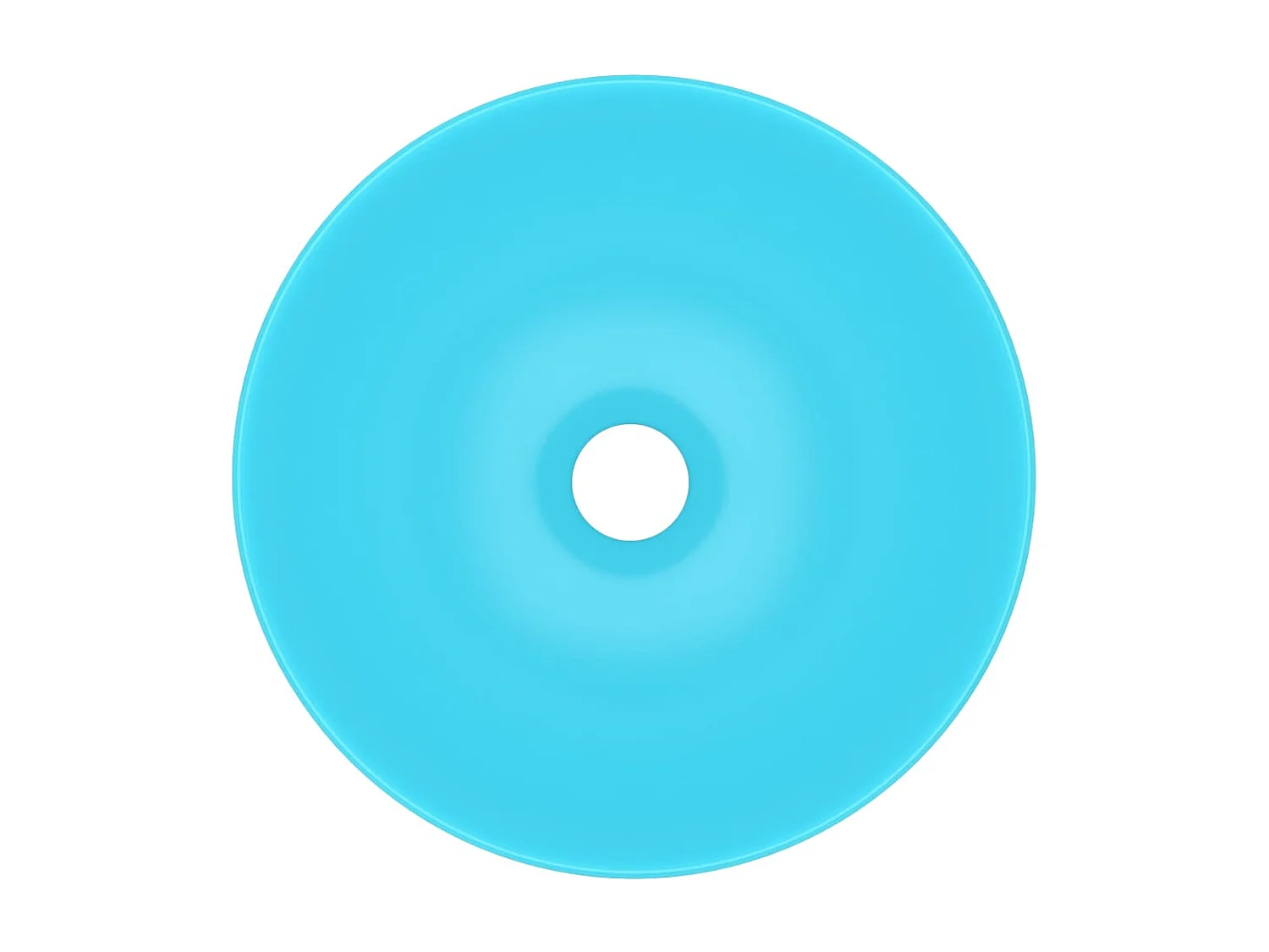 Lavabo de baño redondo de cerámica verde