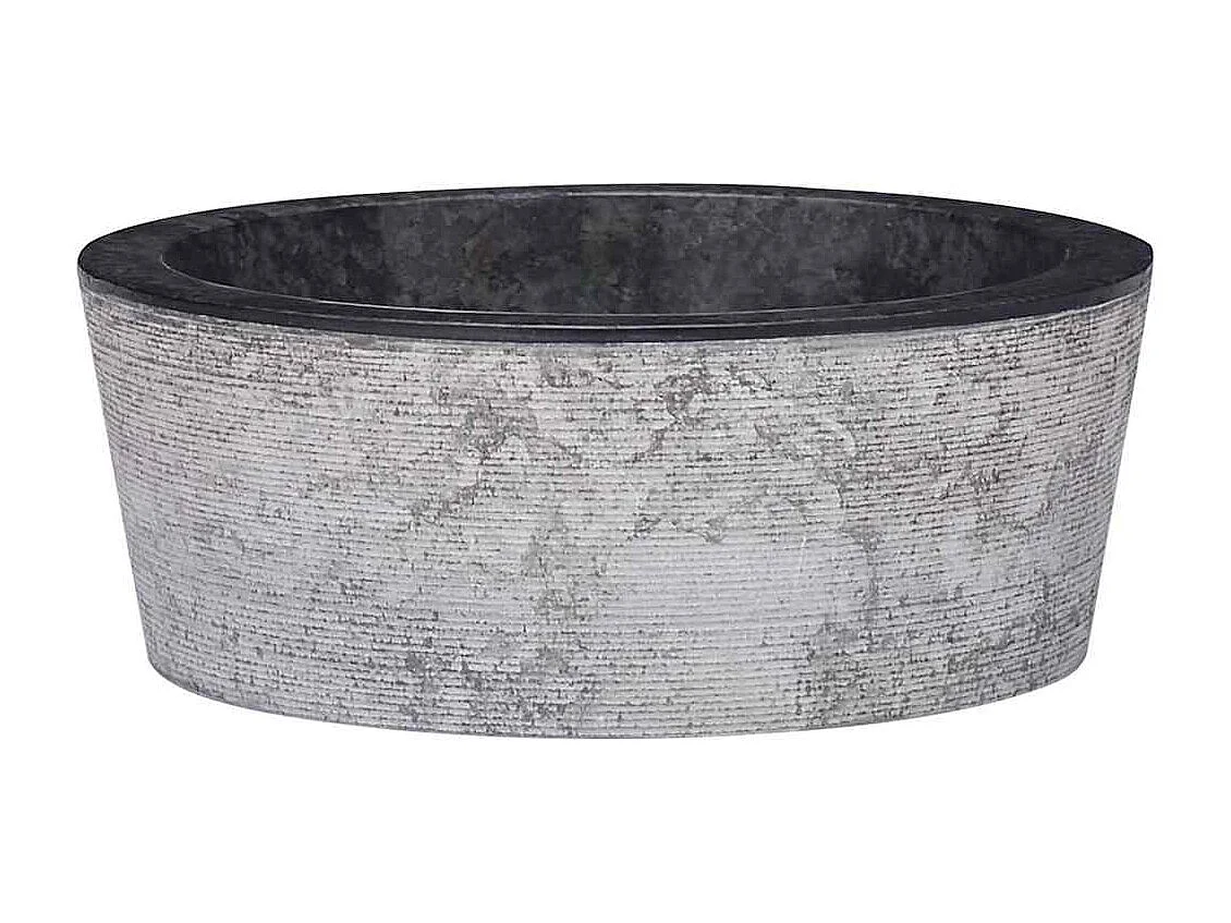 Lavabo Negro Ø40x15 cm Mármol