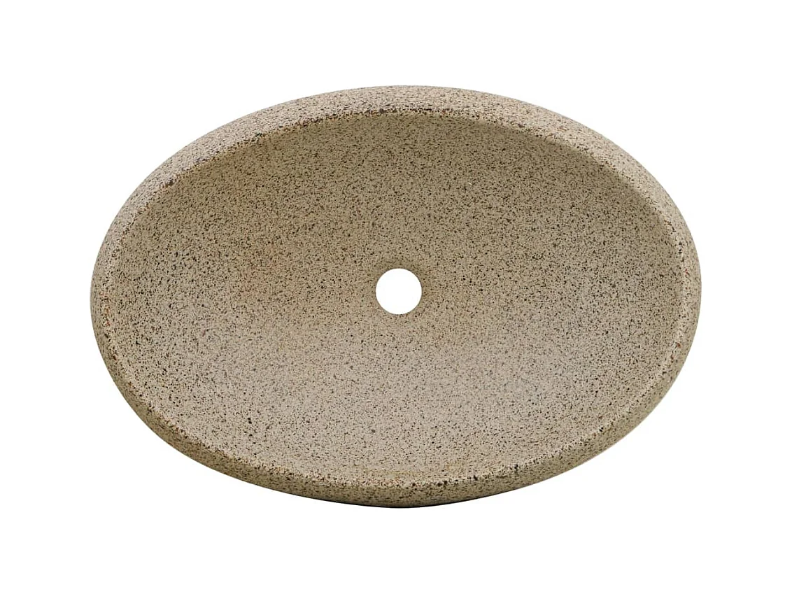 Lavabo sobre encimera ovalado arena 59x40x15 cm cerámica