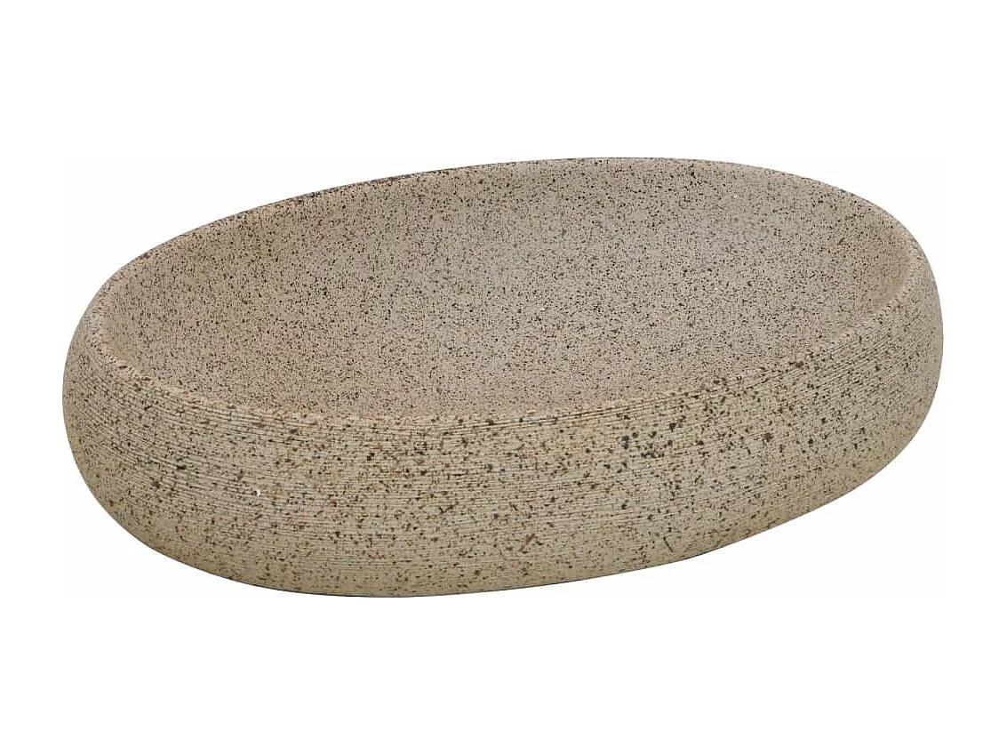 Vasque à poser sable ovale 59x40x15 cm céramique