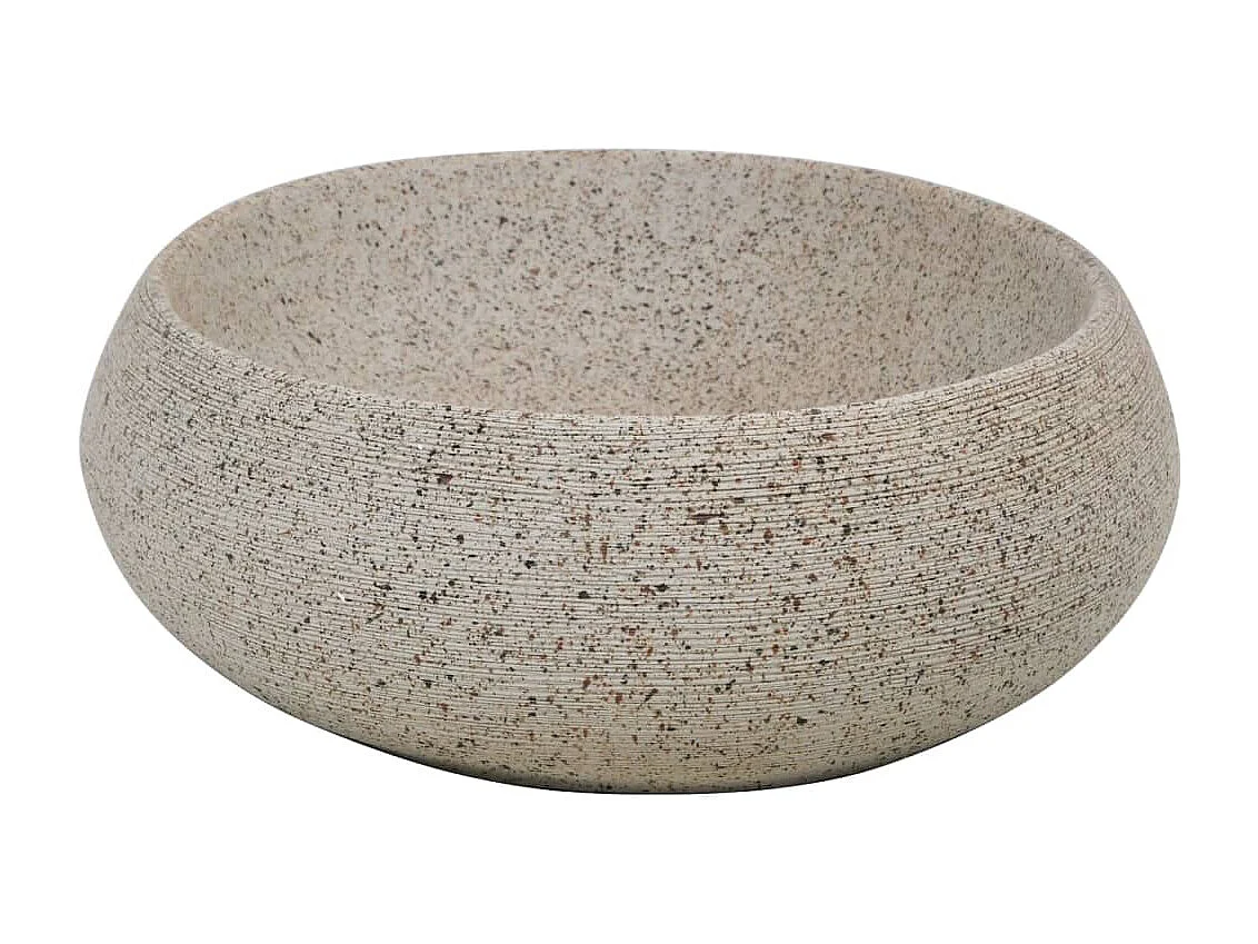 Vasque à poser sable ovale 59x40x15 cm céramique