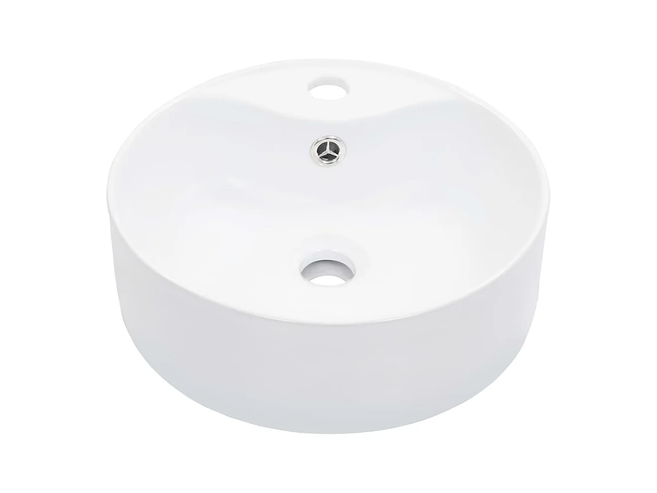 Lavabo con rebosadero 36x13 cm Cerámica Blanco