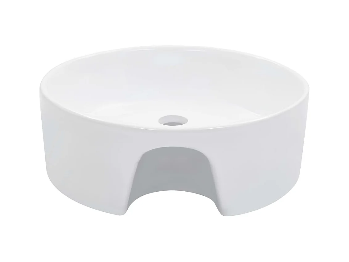 Lavabo con rebosadero 36x13 cm Cerámica Blanco