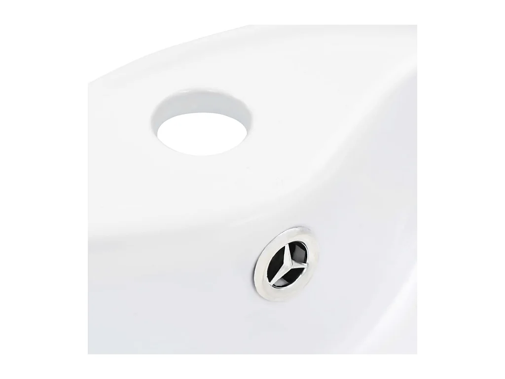 Lavabo con rebosadero 36x13 cm Cerámica Blanco