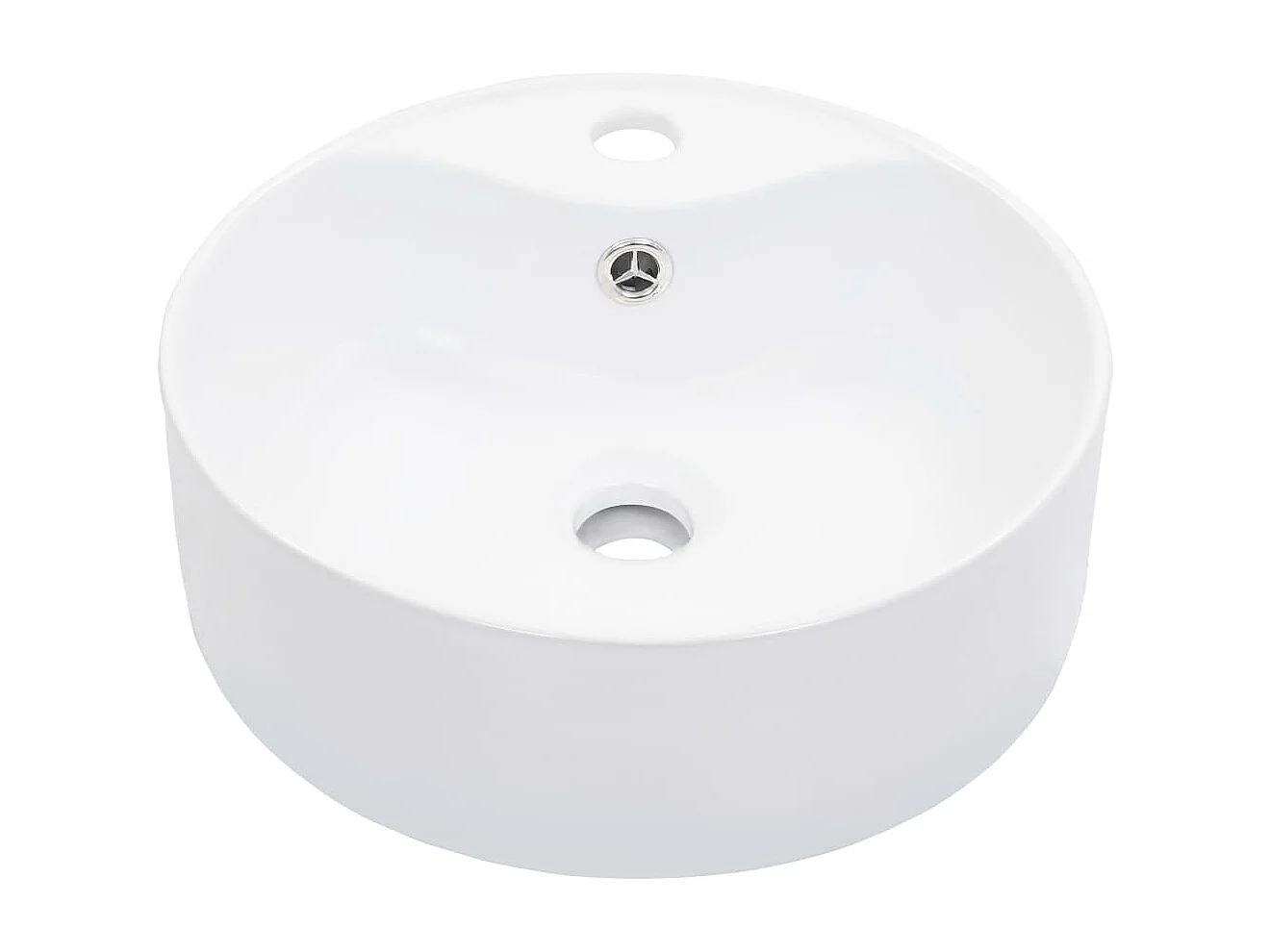 Lavabo con rebosadero 36x13 cm Cerámica Blanco