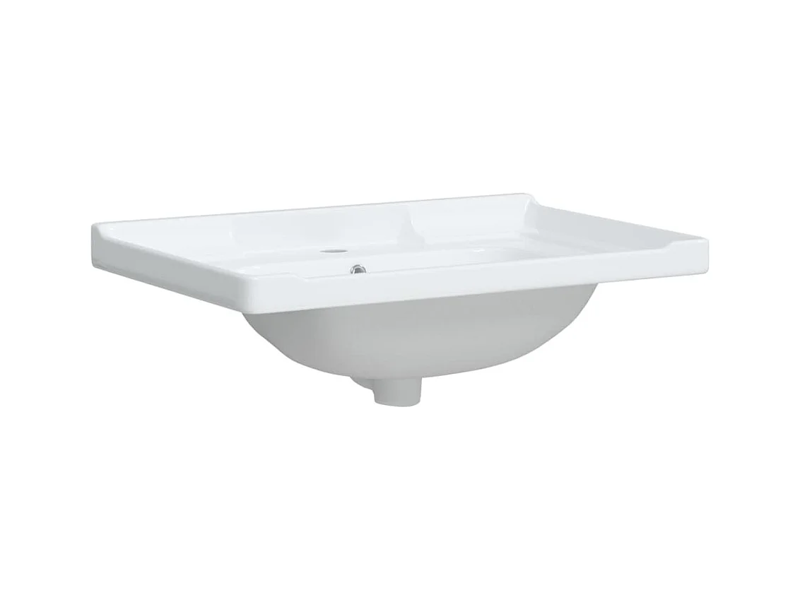 Witte wastafel 71x48x23cm rechthoekig keramiek