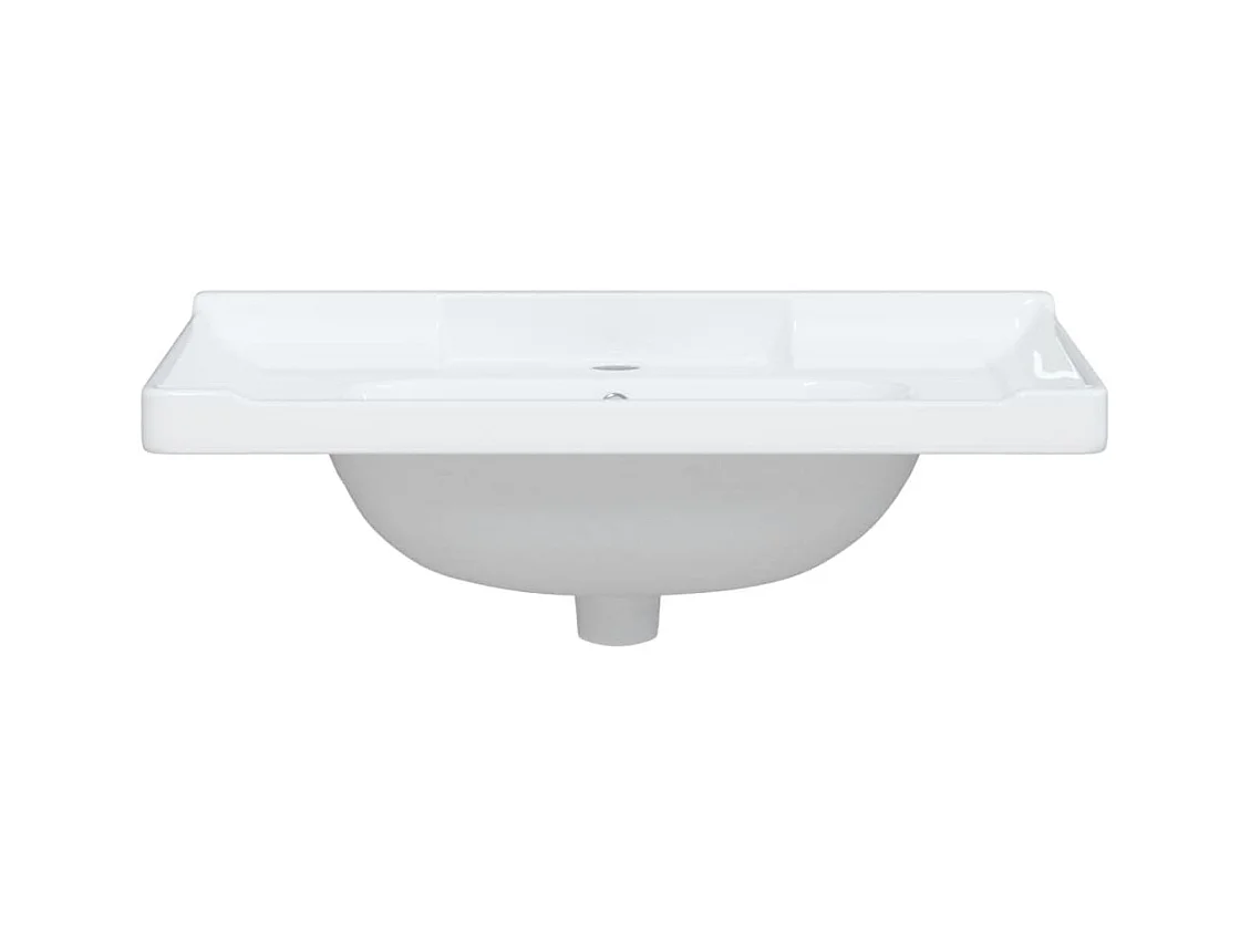 Witte wastafel 71x48x23cm rechthoekig keramiek