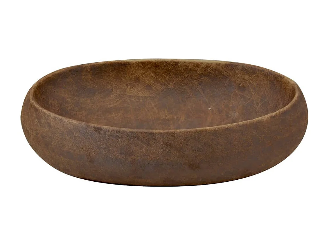 Lavabo sobre encimera ovalado marrón 59x40x15 cm de cerámica