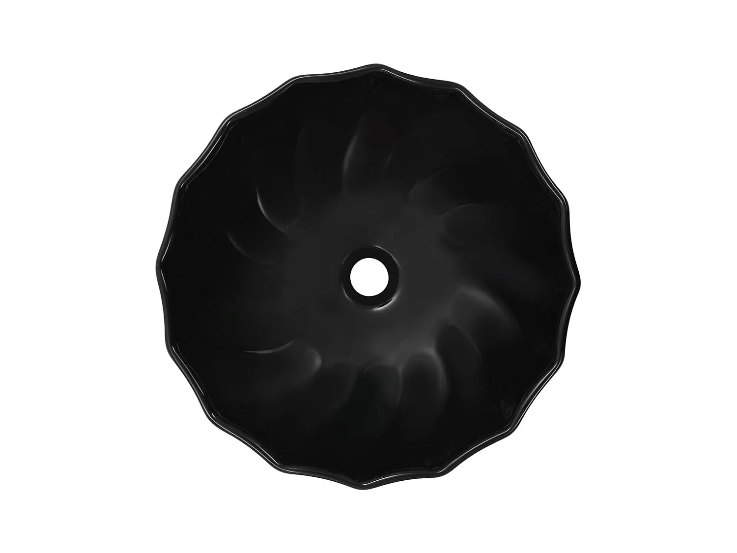 Wastafel 46x17 cm Zwart Keramiek