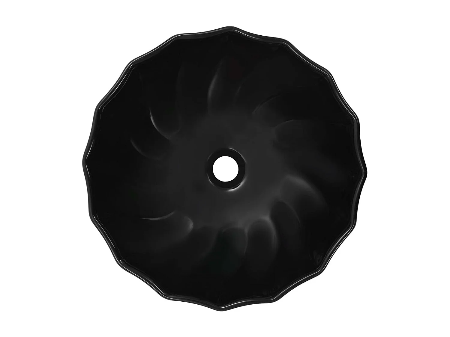 Lavabo 46x17 cm Cerámica Negra