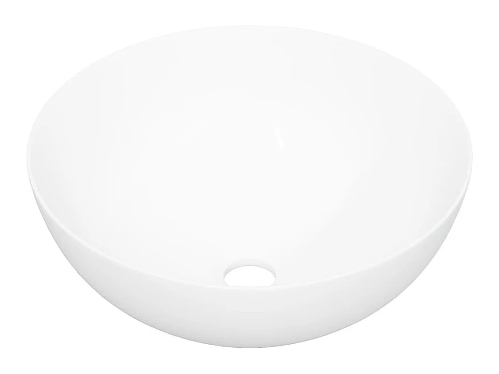 Lavabo blanco 36x15 cm redondo de cerámica