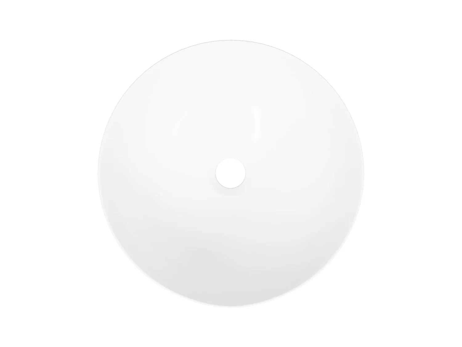 Lavabo blanco 36x15 cm redondo de cerámica