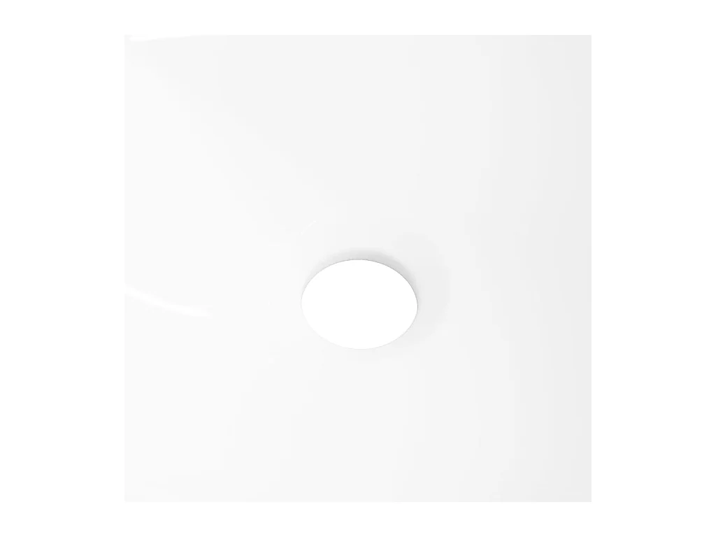 Lavabo blanco 36x15 cm redondo de cerámica