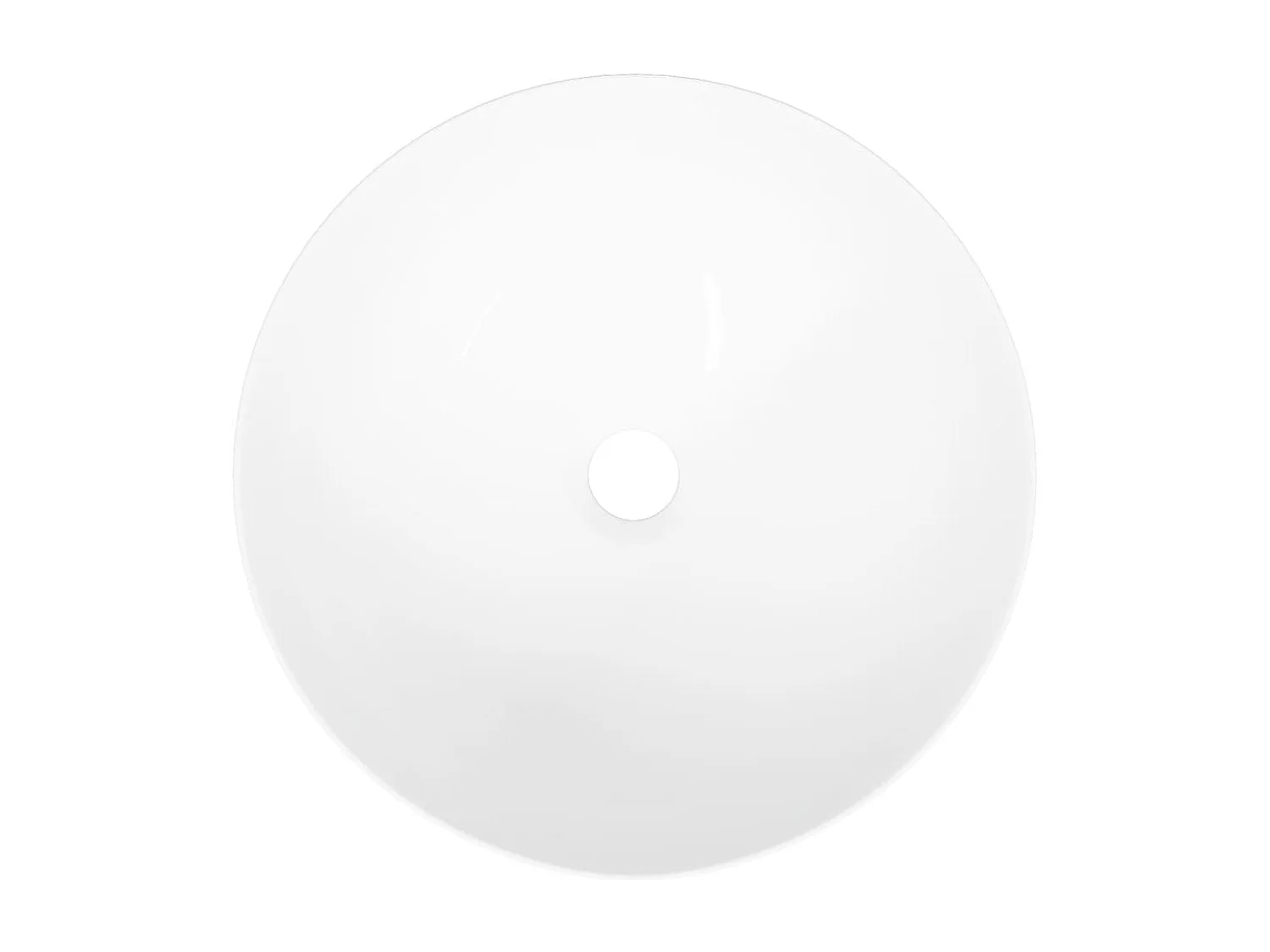 Lavabo blanco 36x15 cm redondo de cerámica