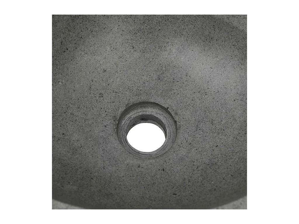 Lichtgrijze kom (38-45) x (30-35) x 15 cm riviersteen