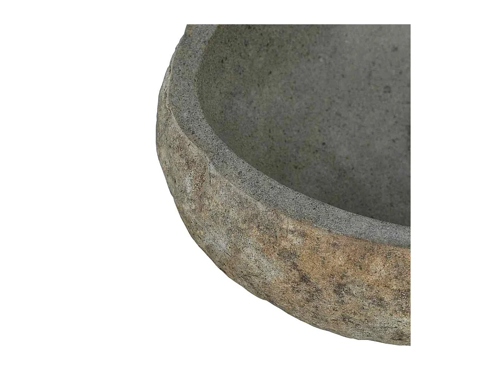 Lavabo grigio chiaro (38-45) x (30-35) x 15 cm in pietra di fiume