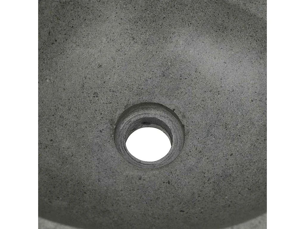 Lavabo grigio chiaro (38-45) x (30-35) x 15 cm in pietra di fiume