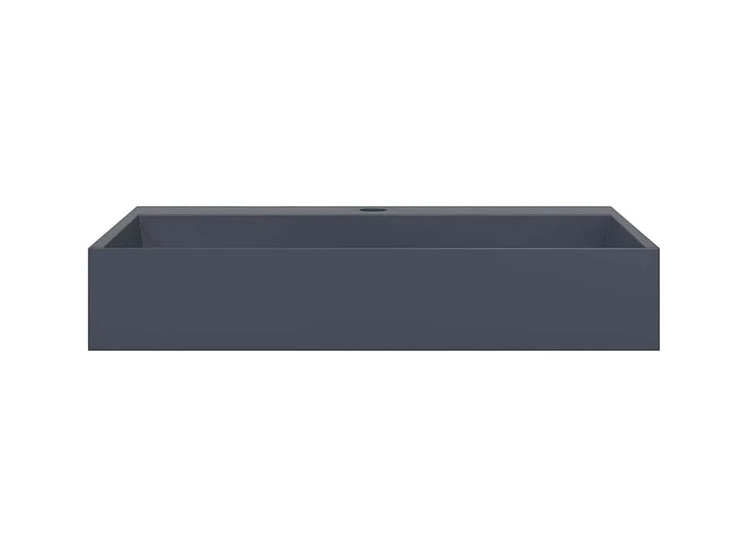 Vasque 60x38x11 cm fonte minérale/marbre anthracite
