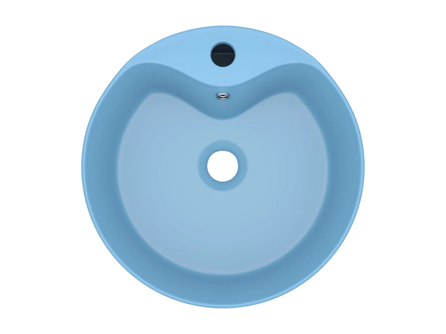 Lavabo de lujo con rebosadero Azul claro mate 36x13cm Cerámica