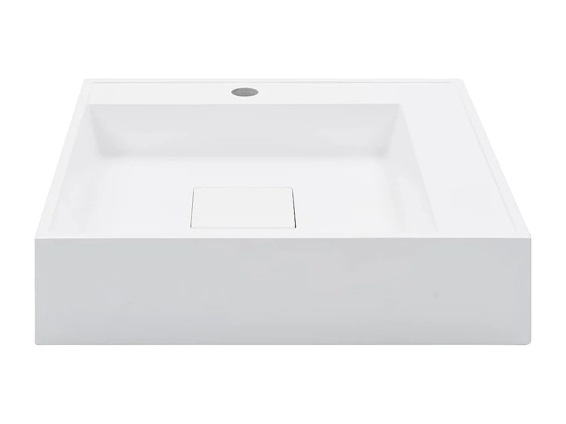 Lavabo 50x50x12,3 cm Minerale colato/marmo Bianco