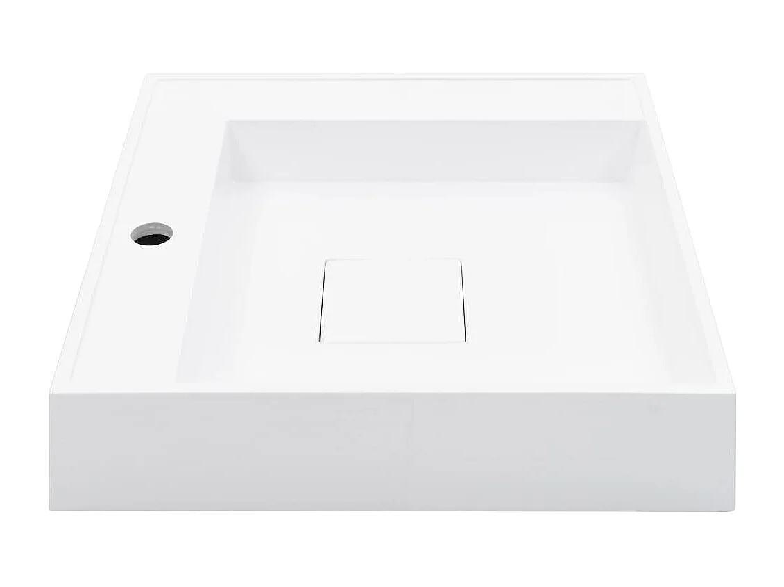 Lavabo 50x50x12,3 cm Minerale colato/marmo Bianco