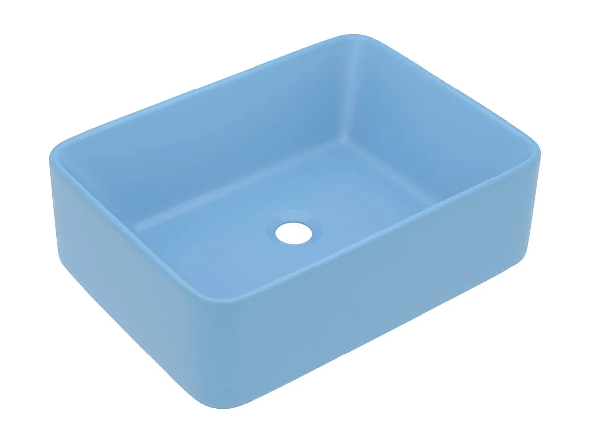 Lavabo de lujo azul claro mate 41x30x12 cm Cerámica
