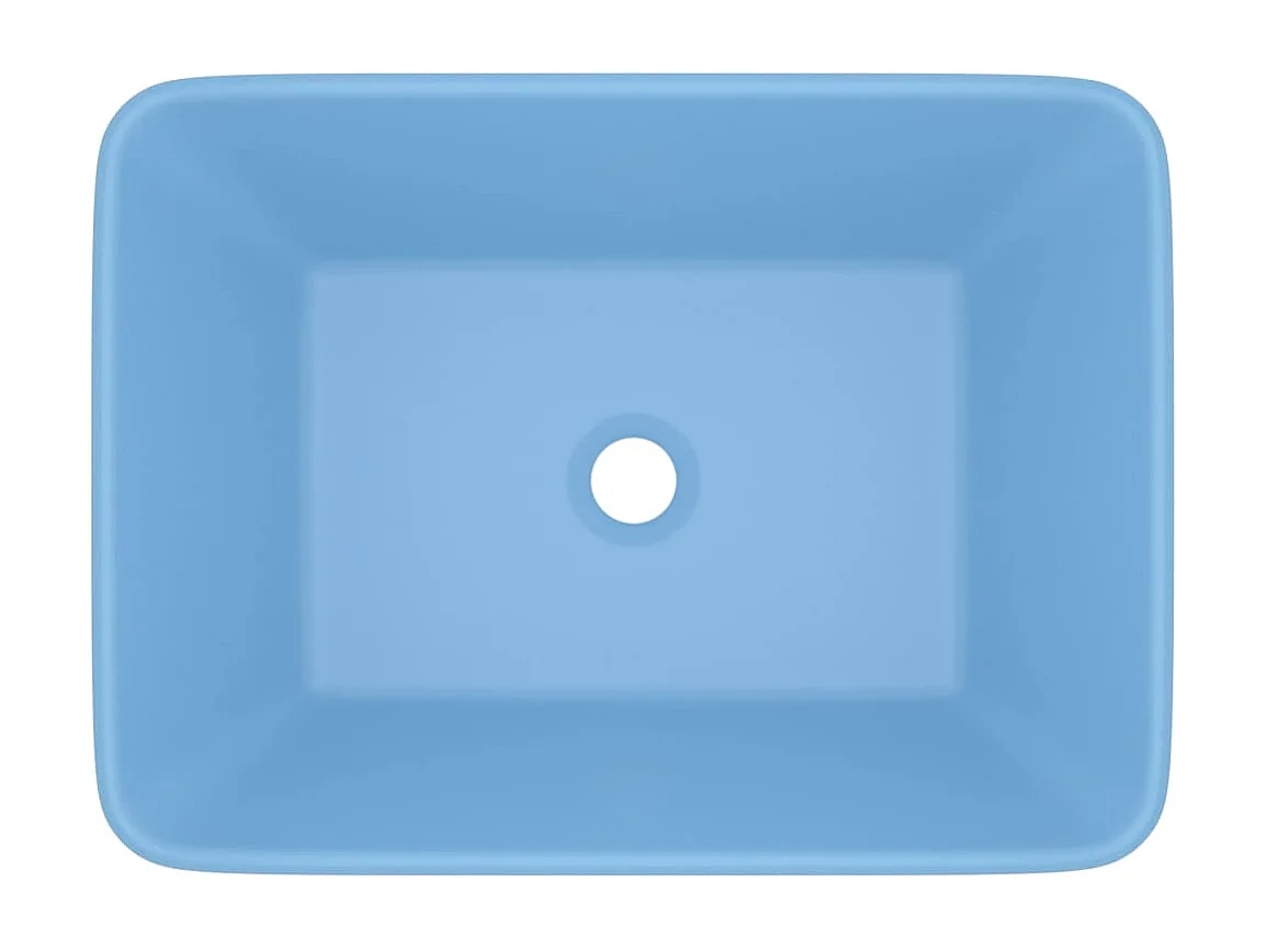 Lavabo de lujo azul claro mate 41x30x12 cm Cerámica