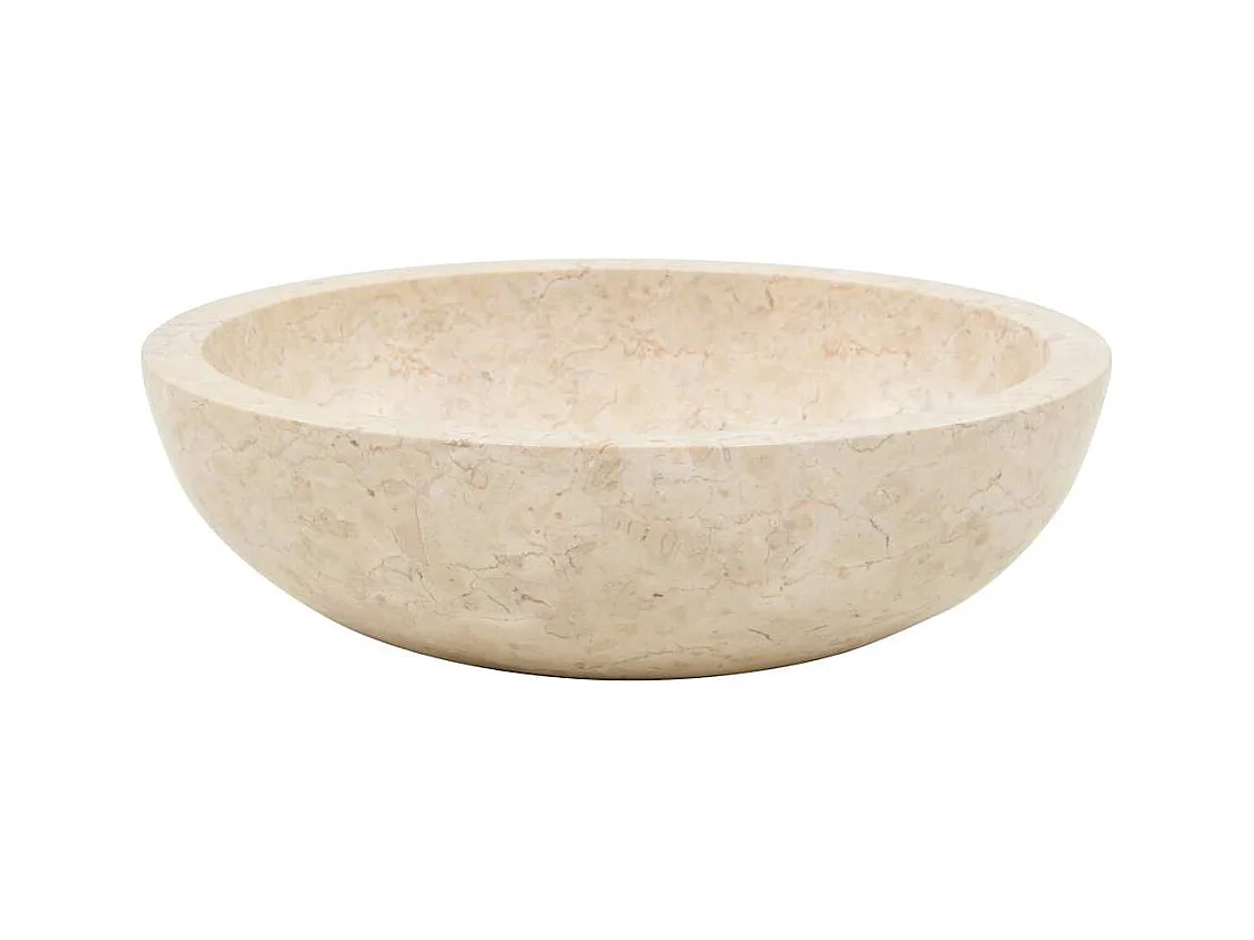 Wastafel 40 x 12 cm Crème Marmer