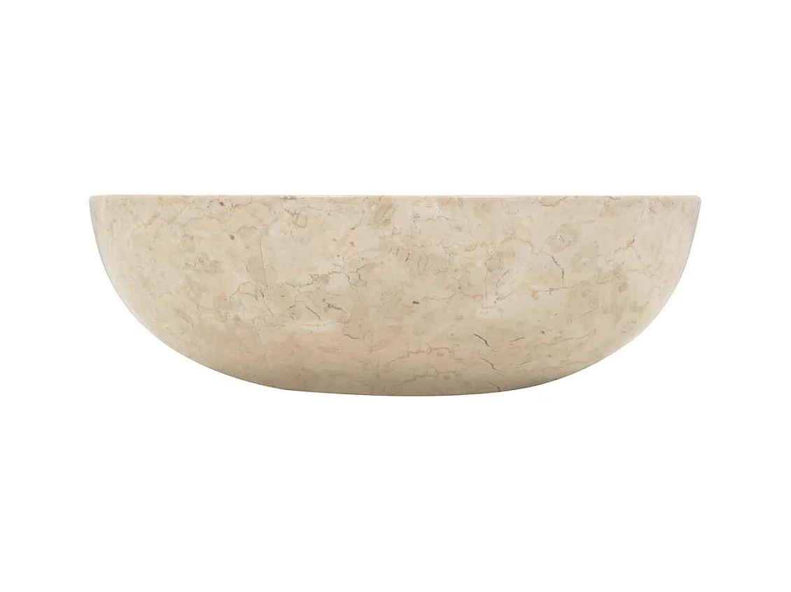 Wastafel 40 x 12 cm Crème Marmer