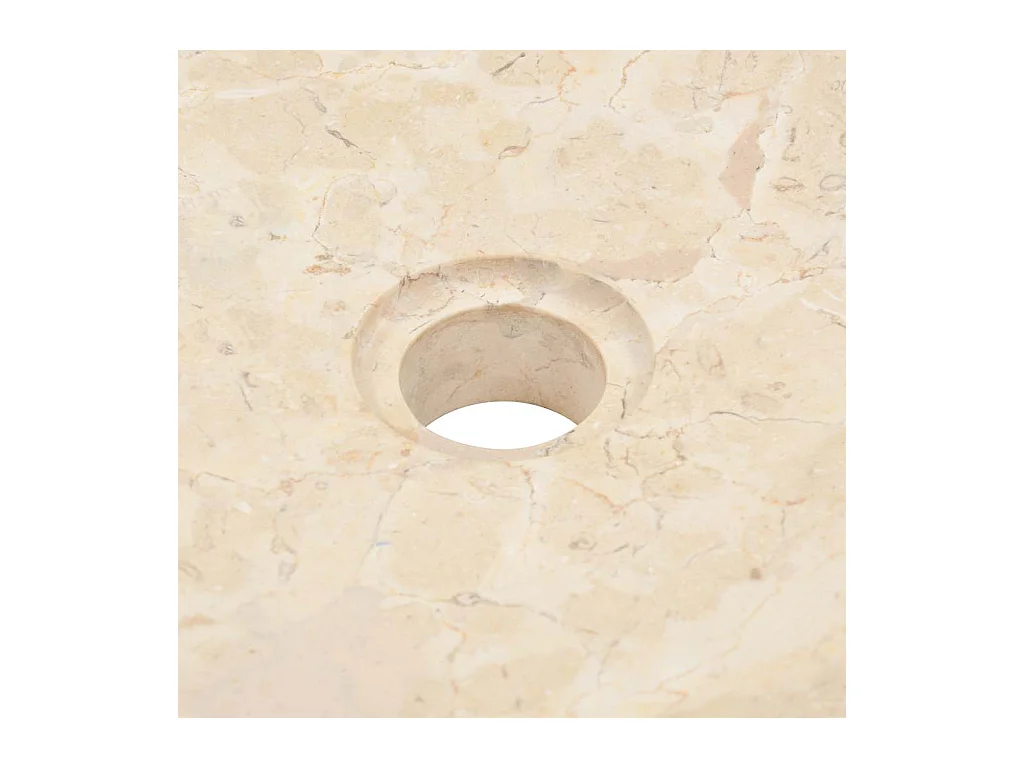 Wastafel 40 x 12 cm Crème Marmer